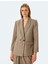 Yeni Sezon Kapaklı Cep Detaylı Kruvaze Oversize Blazer Ceket 3