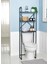 Metal Ayaklı 3 Raflı Banyo Rafı Klozet Üstü Dekoratif Raf Askılık Organizer 1