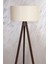 Şık Silindir Tripod Lambader Krem Kahve LY515, Modern Ev Dekoru Için Ideal Seçim 1