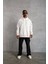 3 Iplik Kapşonlu Sweatshirt Hoodie - Beyaz 3