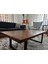 Orta Sehpa Ceviz Renk Ahşap Sehpa Metal Ayak 120 x 60 cm 4