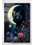 Moon And Cat Cam Tablo, Dekoratif Cam Tablo 1
