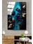 Abstract Flowers Cam Tablo, Dekoratif Cam Tablo 2