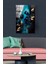 Abstract Flowers Cam Tablo, Dekoratif Cam Tablo 4
