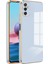 Samsung Galaxy A14 Uyumlu Kılıf Golden Silikon Kılıf Açık Mavi 1
