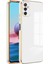Samsung Galaxy A14 Uyumlu Kılıf Golden Silikon Kılıf Açık Mavi 3