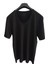 Tişört V yaka pamuklu cotton modal elasten siyah ekstra esnek slim fit unisex VS1-1S 2