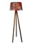 Turuncu/açık Ceviz Damla Desenli Masif 3 Ayaklı Lambader 1