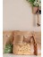 100 Adet 25X42 Büyük Boy Hazır Pencereli Hediye Paketleme Kağıdı Çizgili Kraft Kese Kağıdı 4
