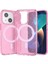 iPhone 14 Kılıf Şeffaf Simli ve Magsafe Özellikli Şık Dazzle Premium Sert Silicone Case Cover 1