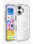 iPhone 16 Plus Kılıf Şeffaf Simli ve Magsafe Özellikli Şık Dazzle Premium Sert Silicone Case Cover 1