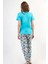 Pamuklu Kadın Büyük Beden Kısa Kol Pijama Takım , 408213 4