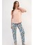 Pamuklu Kadın Büyük Beden Kısa Kol Pijama Takım , 408213 1