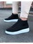 Siyah Bağcıklı Sneakers Yarım Bilek Bot 1