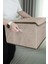 Bej Keçe Kapaklı Maxi Kutu 47X37X24 Cm, Şık ve Kullanışlı Depolama Çözümü 4