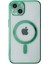 Newface iPhone 14 Plus Kılıf Magneticsafe Lazer Silikon - Haki Yeşil 2