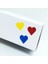 30 Adet Renkli Kalpler Yapışkanlı Etiket Sticker (Mavi, Sarı, Siyah, Yeşil, Pembe, Kırmızı) 5