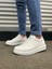 JY151 Boost Bağcıklı Cilt Erkek Günlük Sneaker Ayakkabı Cbt - Beyaz 2
