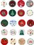 20 Adet 4 cm Yılbaşı Temalı Etiket, Yapışkanlı Sticker, Hediye Paketi Etiketi 1