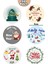 20 Adet 4 cm Yılbaşı Temalı Etiket, Yapışkanlı Sticker, Hediye Paketi Etiketi 2
