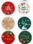 6 Adet Büyük Boy -8 cm Yılbaşı Temalı Etiket, Yapışkanlı Sticker, Hediye Paketi Etiketi 1