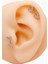 Cerrrahi Çelik Zirkon Taşlı ''eros'un Oku'' Tragus Helix Piercing (1ADET) 1