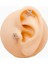 Cerrrahi Çelik Zirkon Taşlı Çift Haç Tragus Helix Piercing (1ADET) 2