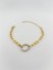 Çelik Oval Taşlı Bilekli Gold 4