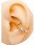 Zirkon Taşlı Tamtur Sıkıştırma Kıkırdak Küpe Piercing (1ADET) 1