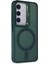 Samsung Galaxy S24 Flet Lens Magsafe Kapak - Koyu Yeşil Glstd 1