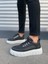 JY010 Cloud Bağcıklı Cilt Erkek Günlük Sneaker Ayakkabı Cbt - Siyah 2