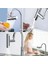 3 Farklı Modlu Çok Amaçlı Musluk Adaptörü Evrensel Musluk Başlığı Şelale - FKU8524-9680 4