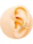 Zirkon Taşlı Sıkıştırma Fiyonk Kıkırdak Küpe ( Earcuff ) Piercing (1ADET) 2