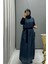 Tencel Kot Elbise Lacivert 35807 1