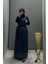 Tencel Kot Elbise Lacivert 35807 3