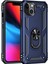 iPhone 14 Plus Kılıf Sofya Yüzüklü Silikon Kapak - Lacivert - YKD4390-4065 1