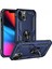 iPhone 14 Plus Kılıf Sofya Yüzüklü Silikon Kapak - Lacivert - YKD4390-4065 2