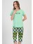 Pamuklu Kadın Kısa Kol Kaprili Pijama Takım , 409111 1