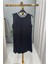 Yakası Çizgi Detaylı Kolsuz Cupro Tunik Siyah T25Y-6045 1