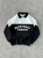 Yarım Fermuarlı Parçalı Yakalı Sweatshirt - Siyah 1