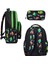3’lü Ilkokul Yeşil Baskılı, Erkek Çocuk Beslenmeli ve Kalemlikli Okul Çantası 4