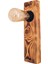 Doğal Ahşap Edison Rustik Salon Duvar Aplikası, 40 Cm, Kahverengi 1