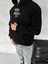 Kışlık Üç Iplik Kapşonlu Sweatshirt - Siyah 1