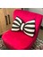 Dekoratif Fiyonk Puantiyeli Çizgili Puf Yastık 50X40 cm Kırlent 1