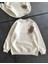 Bisiklet Yaka Baskılı Sweatshirt - Beyaz 1