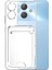Realme Note 60 Kılıf Kartlıklı Kamera Çıkıntılı Şeffaf Darbe Korumalı Kart Bölmeli Kapak 1