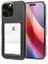 Apple iPhone 16 Pro Max Kılıf Kartlıklı Kamera Çıkıntılı Şeffaf Darbe Korumalı Kart Bölmeli Kapak 1