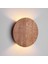 Ipli Anahtarlı Doğal Ahşap Yuvarlak Rustik Duvar Aplik, 220V Kahverengi 5