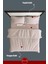 Saten Çizgili Çift Kişilik Lüks Nevresim Takımı Set 200X200 cm 2
