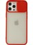 iPhone 12 Pro Max Kılıf Palm Buzlu Kamera Sürgülü Silikon - Kırmızı - YKD9009-1139 1